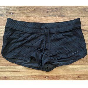 Nike Women's Athletic Reversible Running Shorts Size M Black Elastic Waist